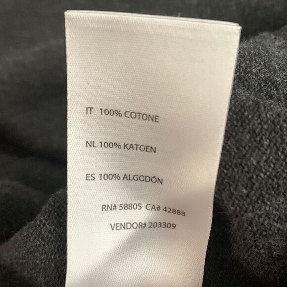 HB Cotton Gray 1/4 Zip Front Mock Neck Sweater Pullover Size 2XL - Picture 8 of 9